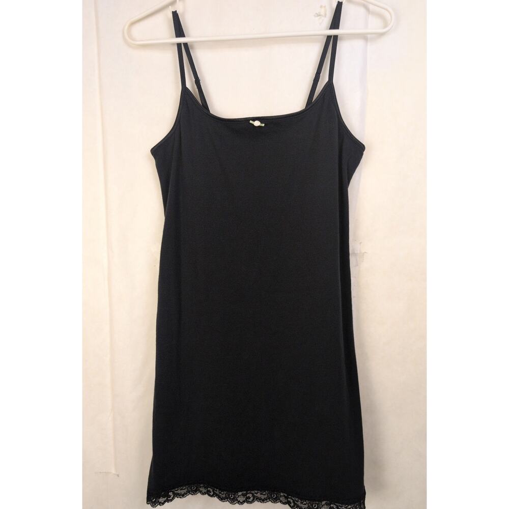 Inner Self black lace trim Cami slip dress Size Small Y2K Whimsigoth Dainty